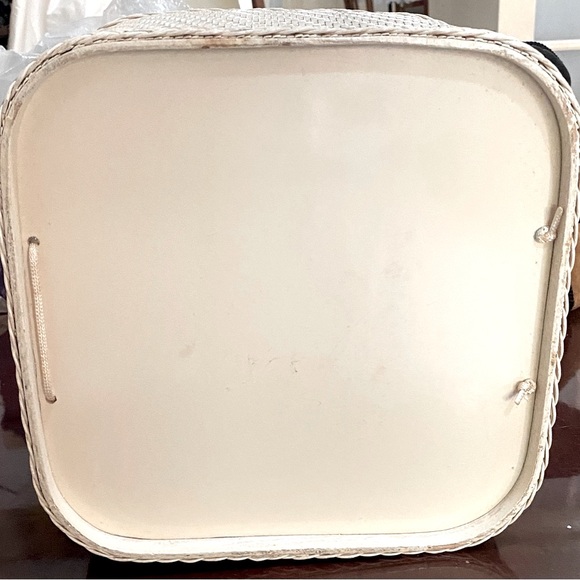 PRINCESS VINTAGE WICKER SEWING 🧵 BOX 🗃️ BASKET 🧺 from the 50’s Floral Decal - Picture 8 of 15